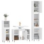 Set Mobili da Bagno 3 pz Bianco in Legno Multistrato