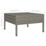 Set Divani da Giardino 7 pz con Cuscini in Polyrattan Grigio