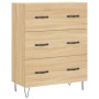 Credenza Rovere Sonoma 69,5x34x180 cm in Legno Multistrato