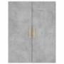 Credenza Grigio Cemento 69,5x34x180 cm in Legno Multistrato