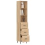 Credenza Rovere Sonoma 34,5x34x180 cm in Legno Multistrato