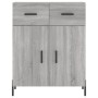 Credenza Grigio Sonoma 69,5x34x180 cm in Legno Multistrato