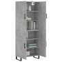 Credenza Grigio Cemento 69,5x34x180 cm in Legno Multistrato