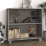 Credenza HAMAR Grigio Chiaro 85x35x80 cm Legno Massello di Pino