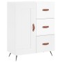 Credenza Bianco Lucido 69,5x34x180 cm in Legno Multistrato