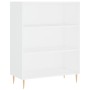 Credenza Bianca 69,5x34x180 cm in Legno Multistrato