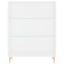 Credenza Bianca 69,5x34x180 cm in Legno Multistrato