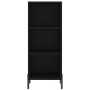 Credenza Nera 34,5x34x180 cm in Legno Multistrato