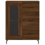 Credenza Rovere Marrone 69,5x34x180 cm in Legno Multistrato