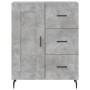 Credenza Grigio Cemento 69,5x34x180 cm in Legno Multistrato