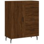 Credenza Rovere Marrone 69,5x34x180 cm in Legno Multistrato