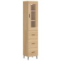 Credenza Rovere Sonoma 34,5x34x180 cm in Legno Multistrato