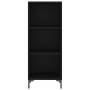 Credenza Nera 34,5x34x180 cm in Legno Multistrato