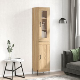 Credenza Rovere Sonoma 34,5x34x180 cm in Legno Multistrato