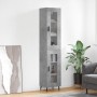 Credenza Grigio Cemento 34,5x34x180 cm in Legno Multistrato