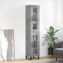 Credenza Grigio Cemento 34,5x34x180 cm in Legno Multistrato