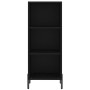 Credenza Nera 34,5x34x180 cm in Legno Multistrato