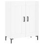 Credenza Bianco Lucido 69,5x34x180 cm in Legno Multistrato