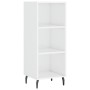 Credenza 34,5x34x180 cm in Legno Multistrato Bianco Lucido