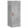 Credenza Grigio Cemento 34,5x34x180 cm in Legno Multistrato