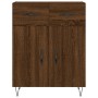 Credenza Rovere Marrone 69,5x34x180 cm in Legno Multistrato