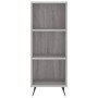 Credenza Grigio Sonoma 34,5x34x180 cm in Legno Multistrato