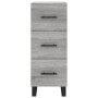 Credenza Grigio Sonoma 34,5x34x180 cm in Legno Multistrato