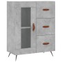 Credenza Grigio Cemento 69,5x34x180 cm in Legno Multistrato