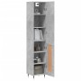 Credenza Grigio Cemento 34,5x34x180 cm in Legno Multistrato