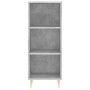 Credenza Grigio Cemento 34,5x34x180 cm in Legno Multistrato