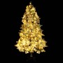 Albero di Natale Innevato Preilluminato Pigne 225cm in PVC e PE