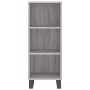 Credenza Grigio Sonoma 34,5x34x180 cm in Legno Multistrato