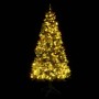 Albero di Natale Preilluminato con Pigne Verde 195 cm PVC e PE