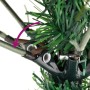 Albero di Natale Preilluminato con Pigne Verde 195 cm PVC e PE
