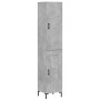 Credenza Grigio Cemento 34,5x34x180 cm in Legno Multistrato