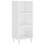 Credenza 34,5x34x180 cm in Legno Multistrato Bianco Lucido