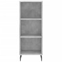 Credenza Grigio Cemento 34,5x34x180 cm in Legno Multistrato