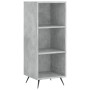 Credenza Grigio Cemento 34,5x34x180 cm in Legno Multistrato