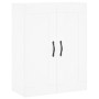 Credenza Bianca 69,5x34x180 cm in Legno Multistrato