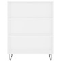 Credenza Bianca 69,5x34x180 cm in Legno Multistrato