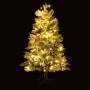 Albero di Natale Innevato Preilluminato Pigne 150cm in PVC e PE