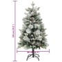 Albero di Natale Innevato Preilluminato Pigne 150cm in PVC e PE