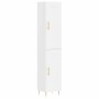 Credenza 34,5x34x180 cm in Legno Multistrato Bianco Lucido