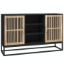 Credenza Nera 105x30x65 cm in Legno Multistrato