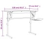 Scrivania Nera e Grigia 110x53x(58-87) cm Multistrato e Acciaio