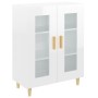 Credenza 69,5x34x90 cm in Legno Multistrato Bianco Lucido