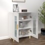 Credenza 69,5x34x90 cm in Legno Multistrato Bianco Lucido