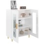 Credenza 69,5x34x90 cm in Legno Multistrato Bianco Lucido