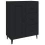 Credenza Nera 69,5x34x90 cm in Legno Multistrato