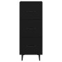 Credenza Nero 34,5x34x90 cm in Legno Multistrato